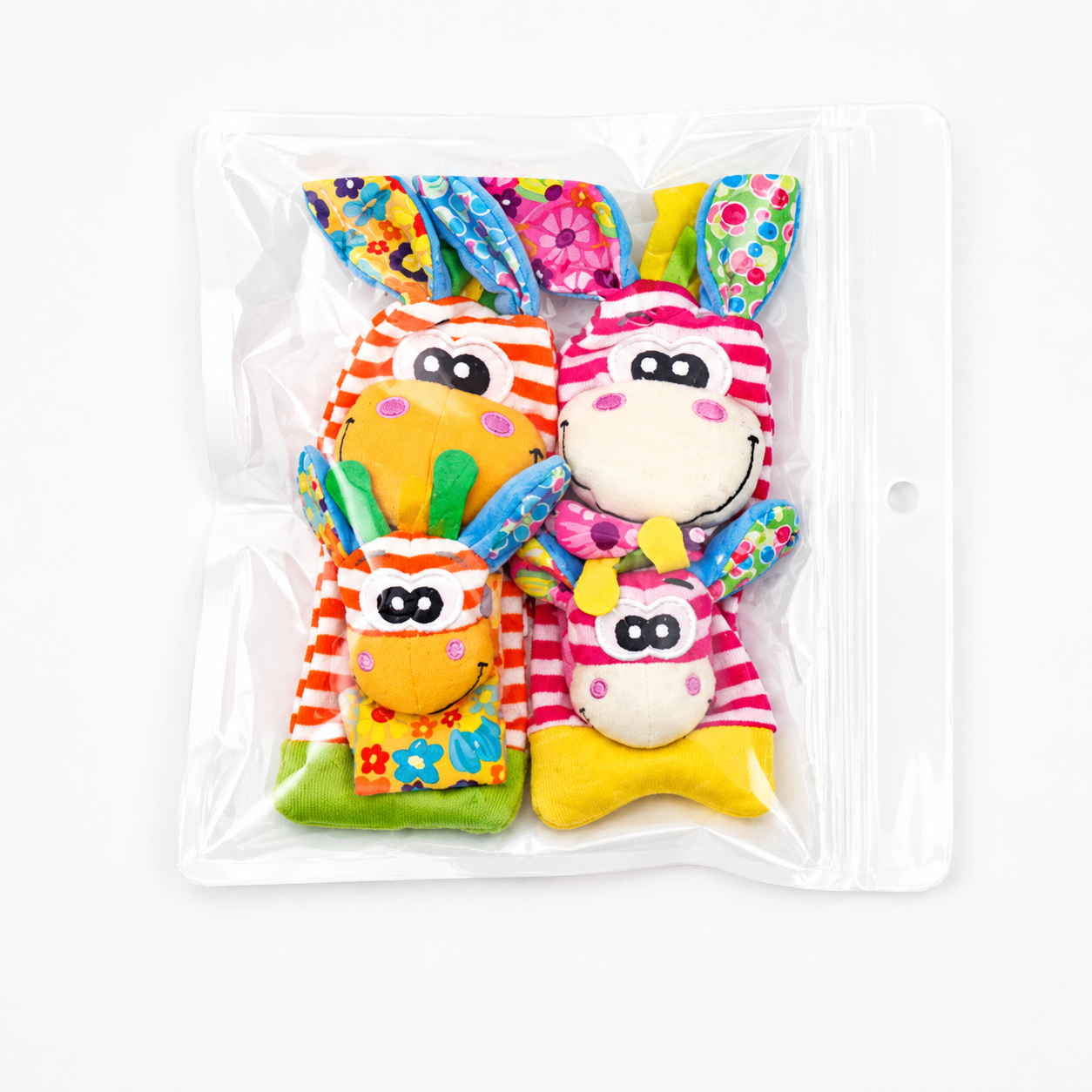 Sensory Newborn Socks with Rattle Cuff Play Activity