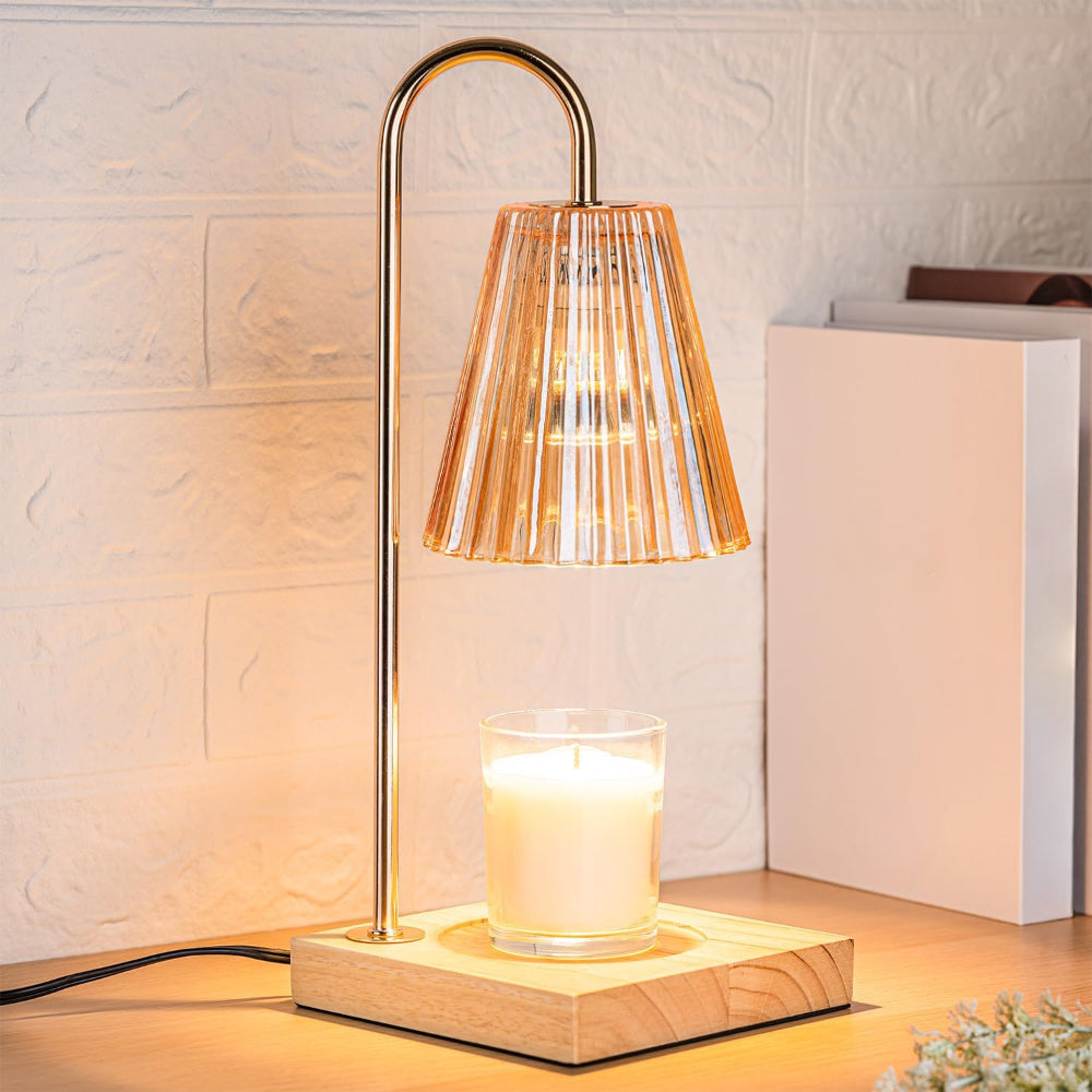 Candeeiro de mesa Aquecedor de velas Elétrico Regulador de intensidade Temporizador Interior