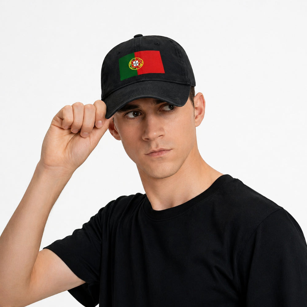 Boné de Baseball Mundial com Bandeira Ajustável Estilo Casual