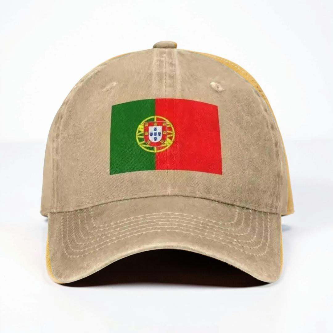 Boné de Baseball Mundial com Bandeira Ajustável Estilo Casual