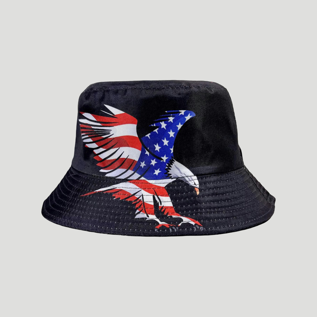 Reversible World Fisherman Hat with Flag