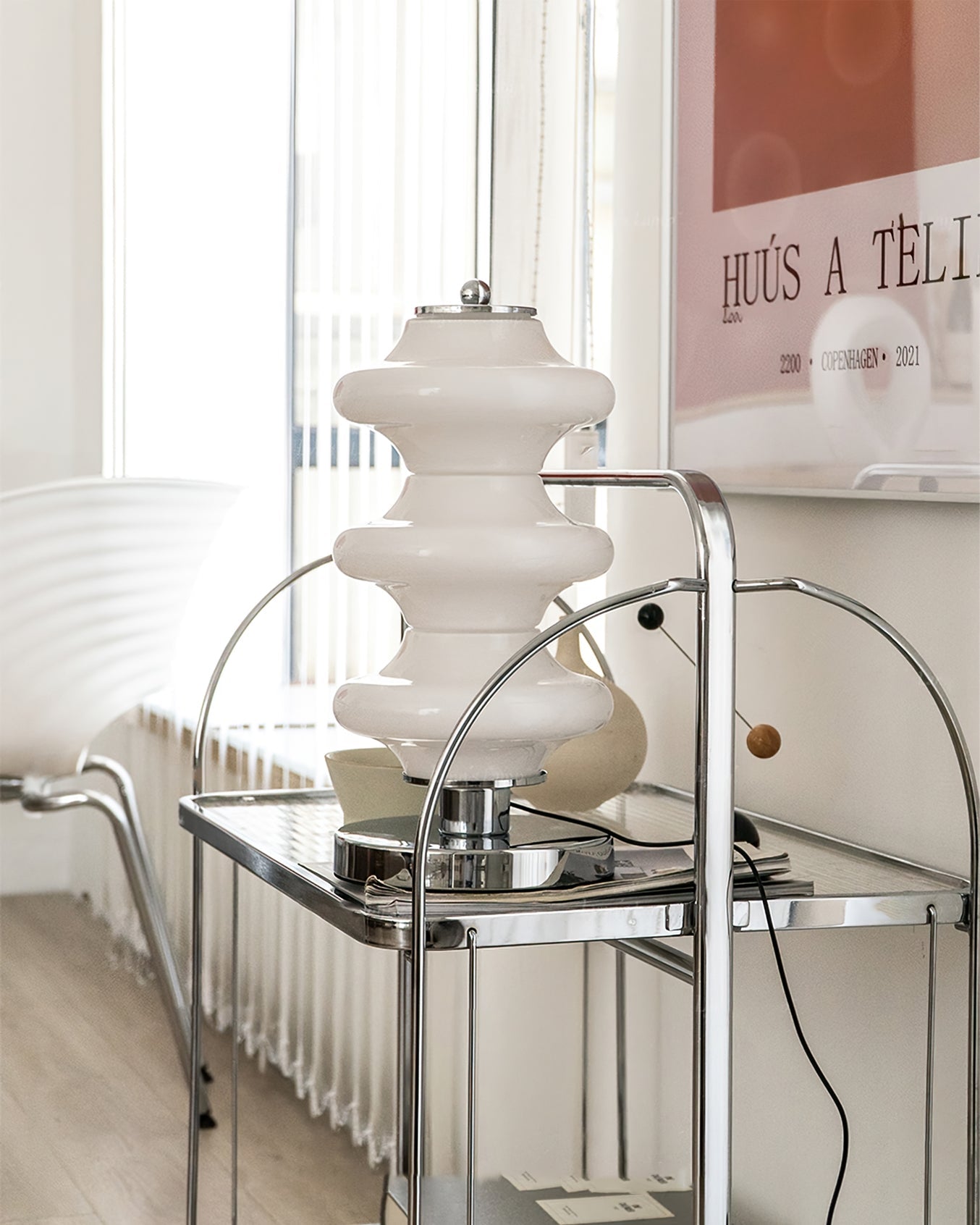 LumiGlas - Elegant Table Lamp with Glass Lampshade