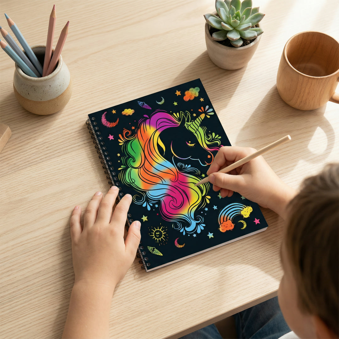 Carta para Rascar Arcoíris Diseño Creativo Actividad Artística