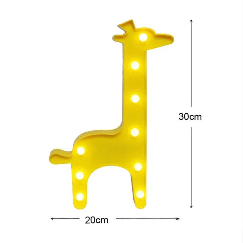 LumiZoo - LED Giraffe Night Lamp for Children, Dimmable Table Lamp & Bedroom Decoration