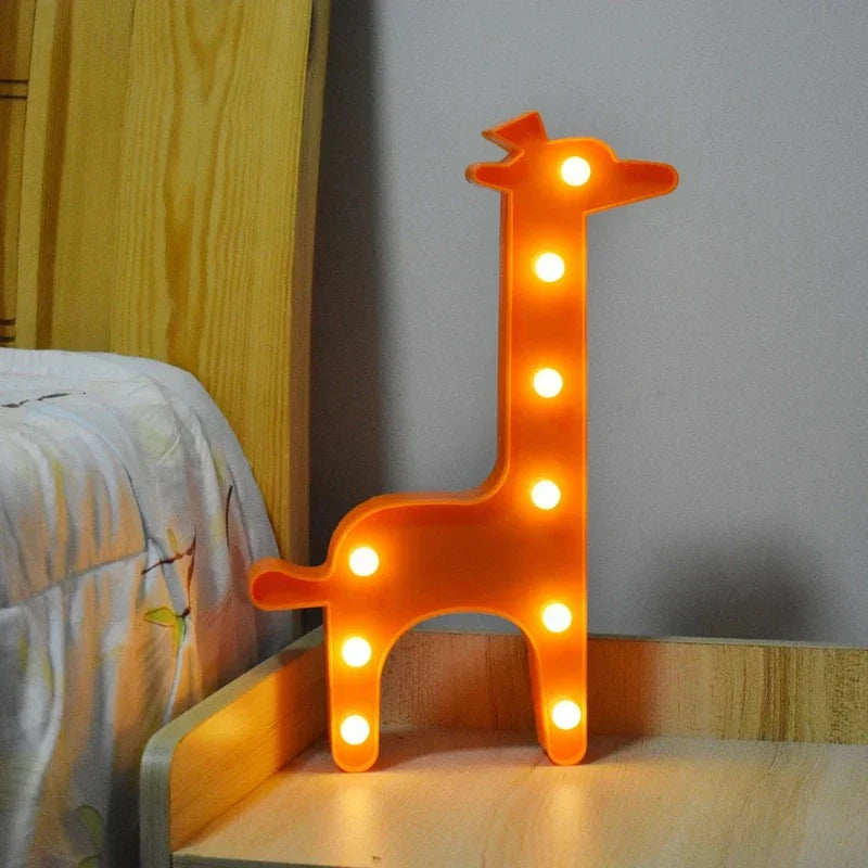 LumiZoo - LED Giraffe Night Lamp for Children, Dimmable Table Lamp & Bedroom Decoration