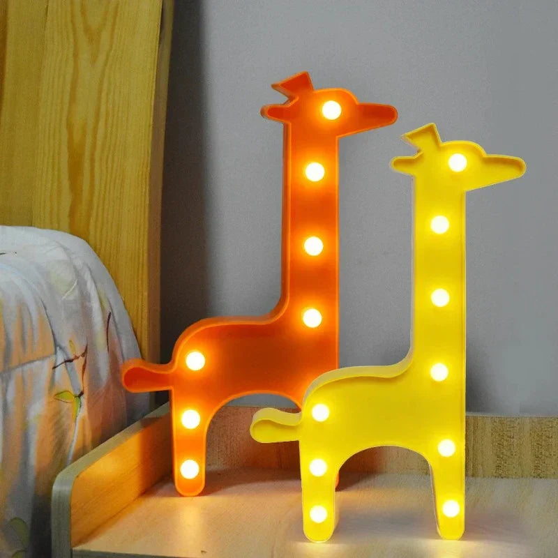 LumiZoo - LED Giraffe Night Lamp for Children, Dimmable Table Lamp & Bedroom Decoration
