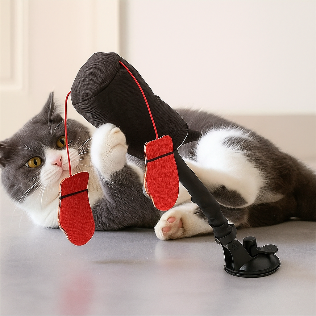 Interattività Sacco Boxe Gioco Gatti Stimola Gioco Movimento