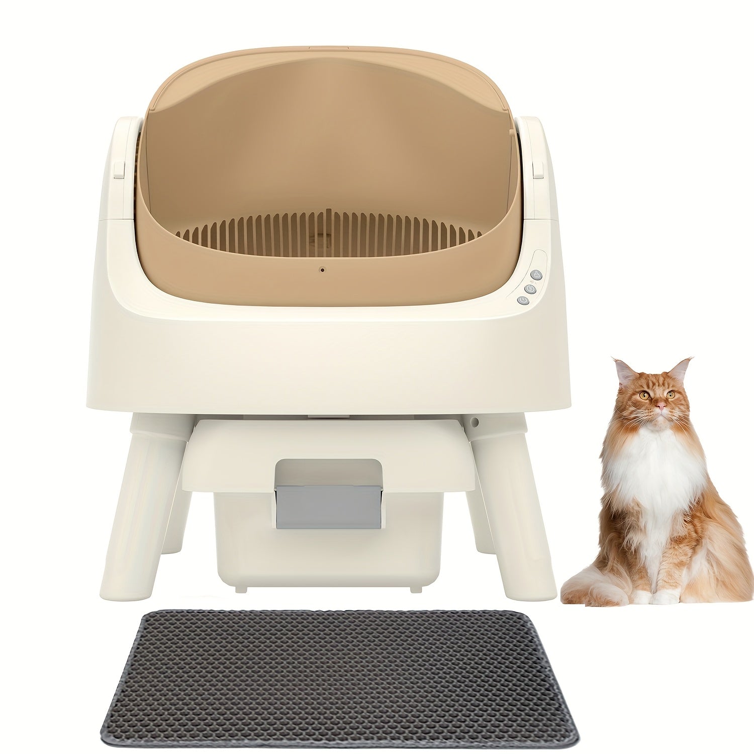 Lettiera Gatto Automatica Autopulente Design Aperto Ingresso Ampio