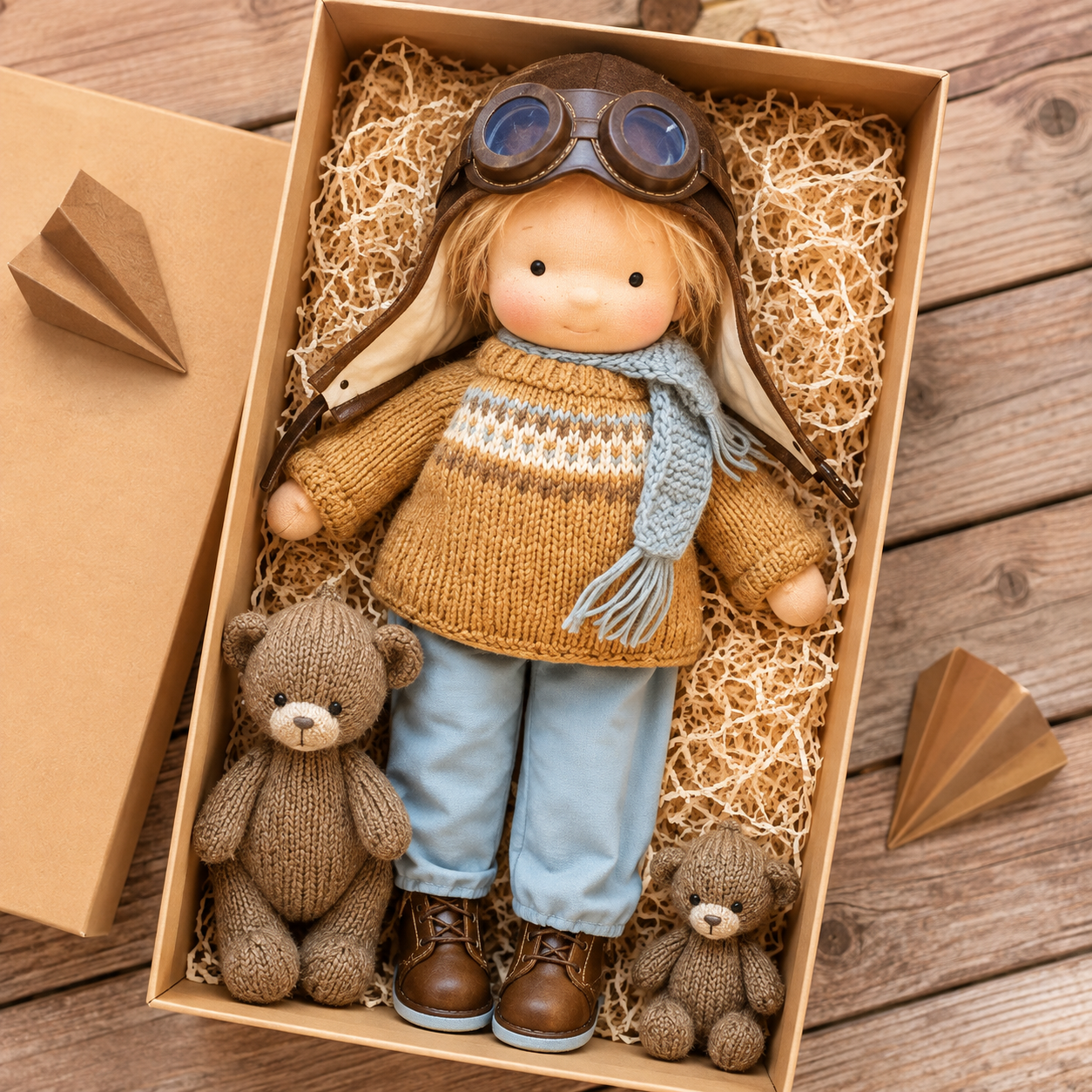 Pupazzo Di Stoffa Bambini Waldorf Giocattolo Morbido