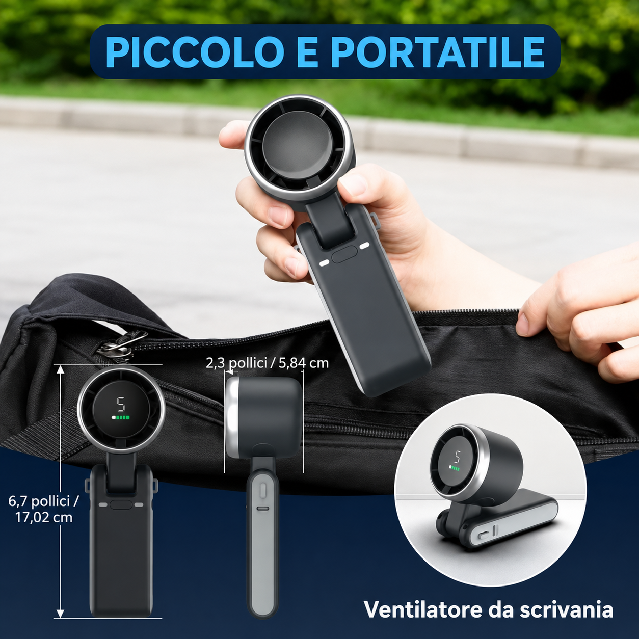 Mini Portable USB Personal Fan with Clip