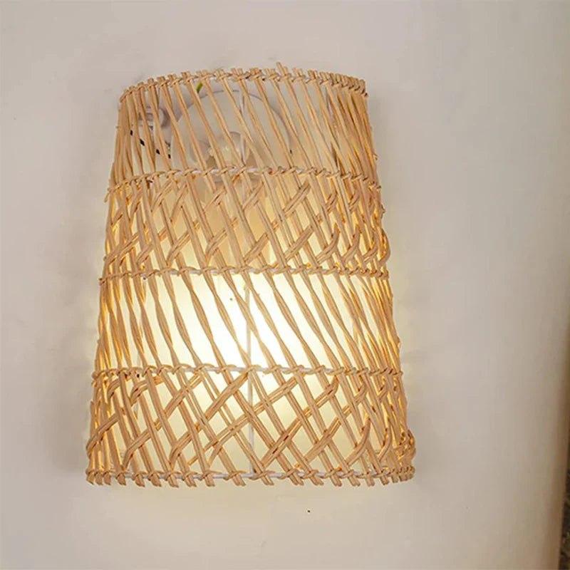 RattanGlow - Boho Wandlamp van Handgemaakt Rotan – Sfeervolle Verlichting