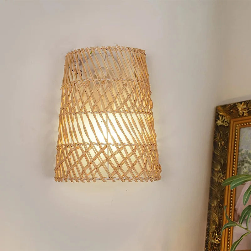 RattanGlow - Boho Wandlamp van Handgemaakt Rotan – Sfeervolle Verlichting