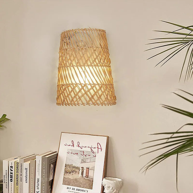 RattanGlow - Boho Wandlamp van Handgemaakt Rotan – Sfeervolle Verlichting