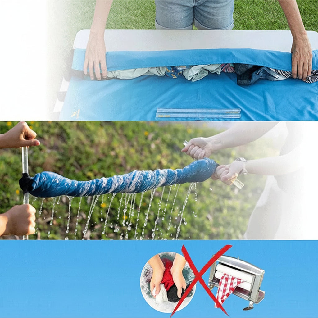 Clothes Wringer Manual Portable Camping Travel Microfiber
