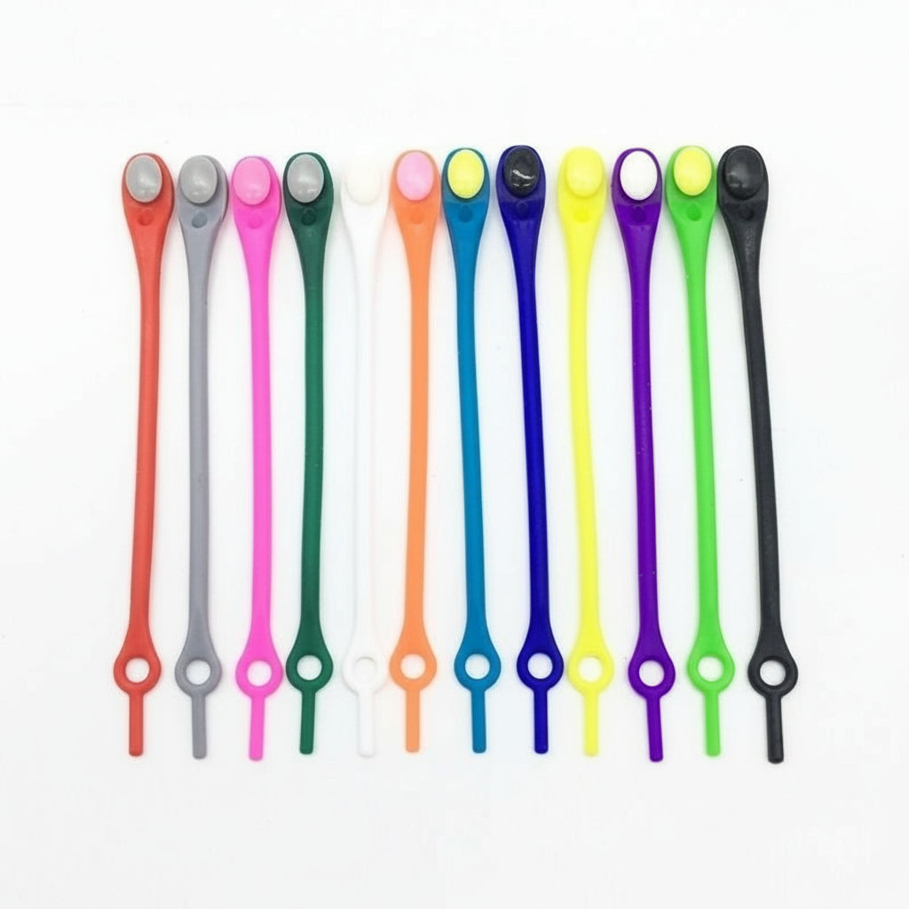 Colorful Silicone Shoelaces Flexible Fit Waterproof Stretchy Laces 3