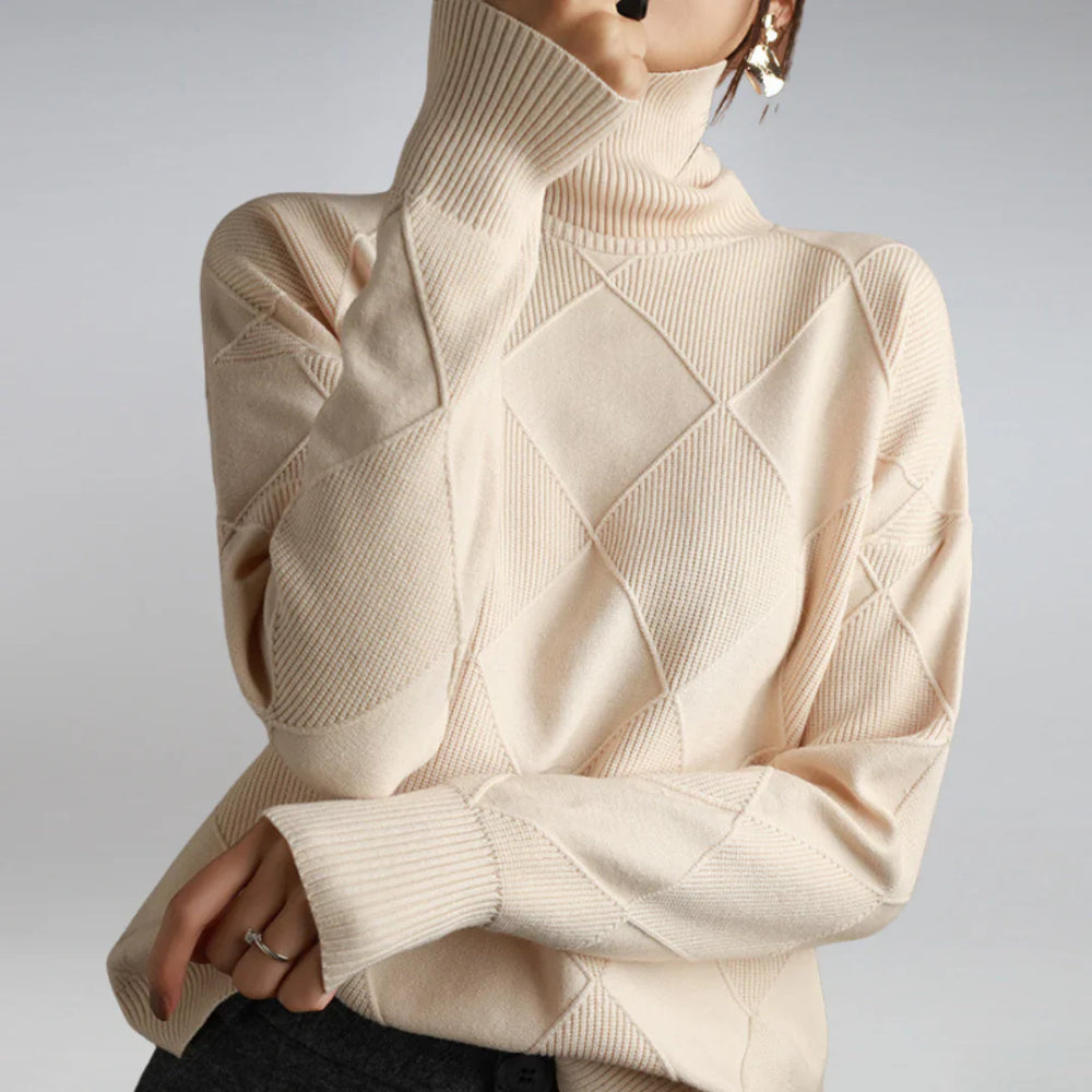Turtleneck Women's Sweater Long Sleeves Warm Casual