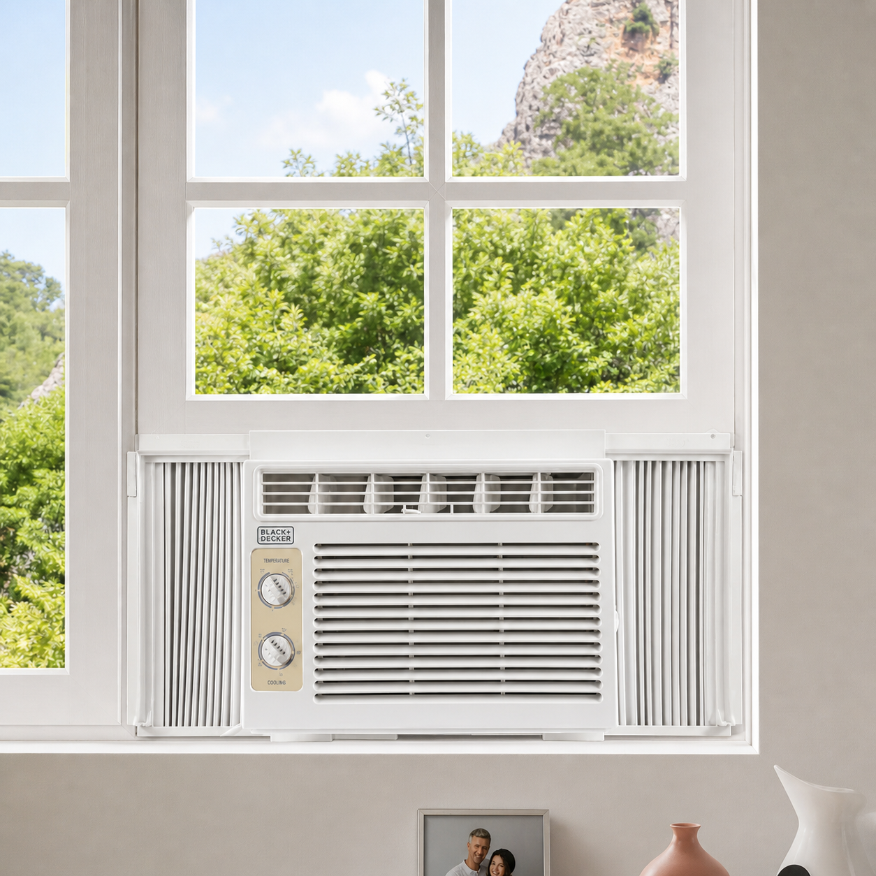 Aire acondicionado de ventana portátil compacto