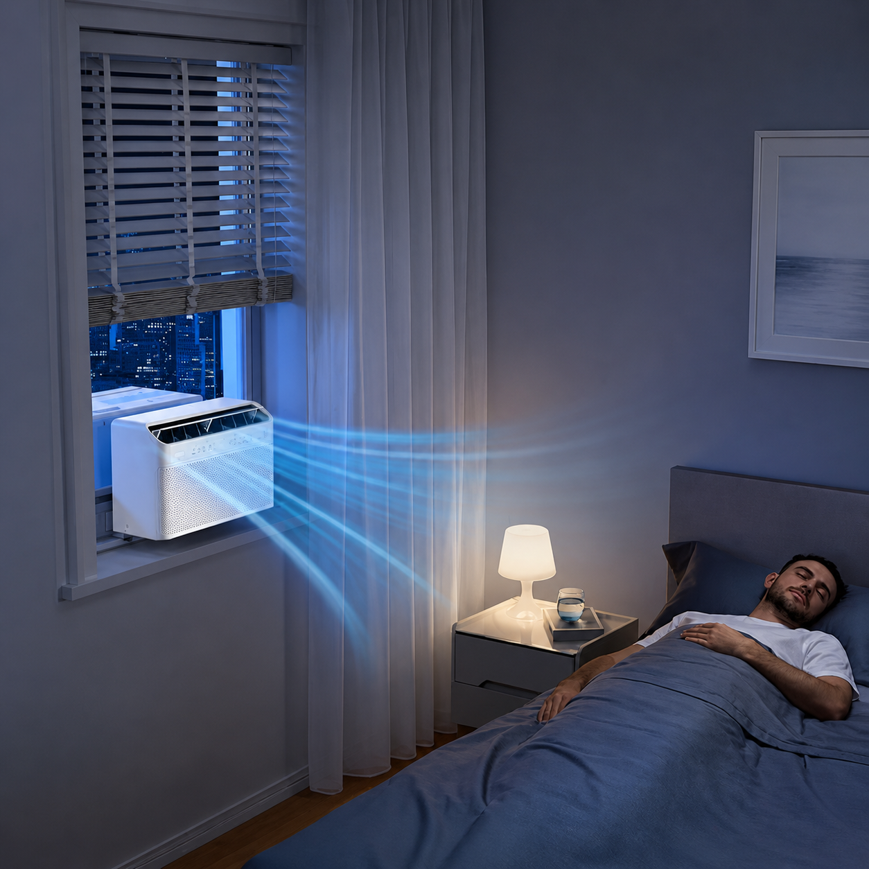 Aire acondicionado portátil silencioso para ventana WiFi 8000 BTU
