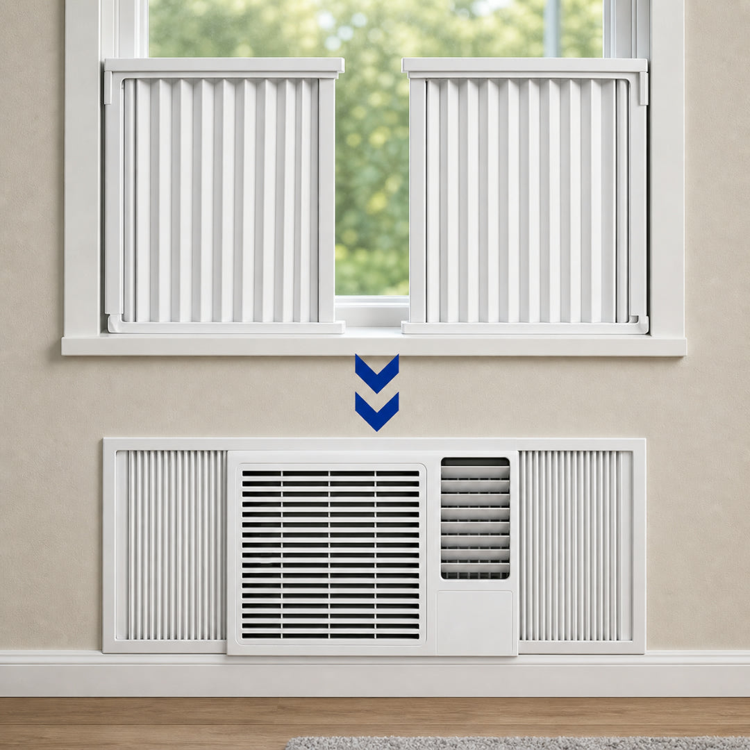 Aire acondicionado de ventana con paneles laterales