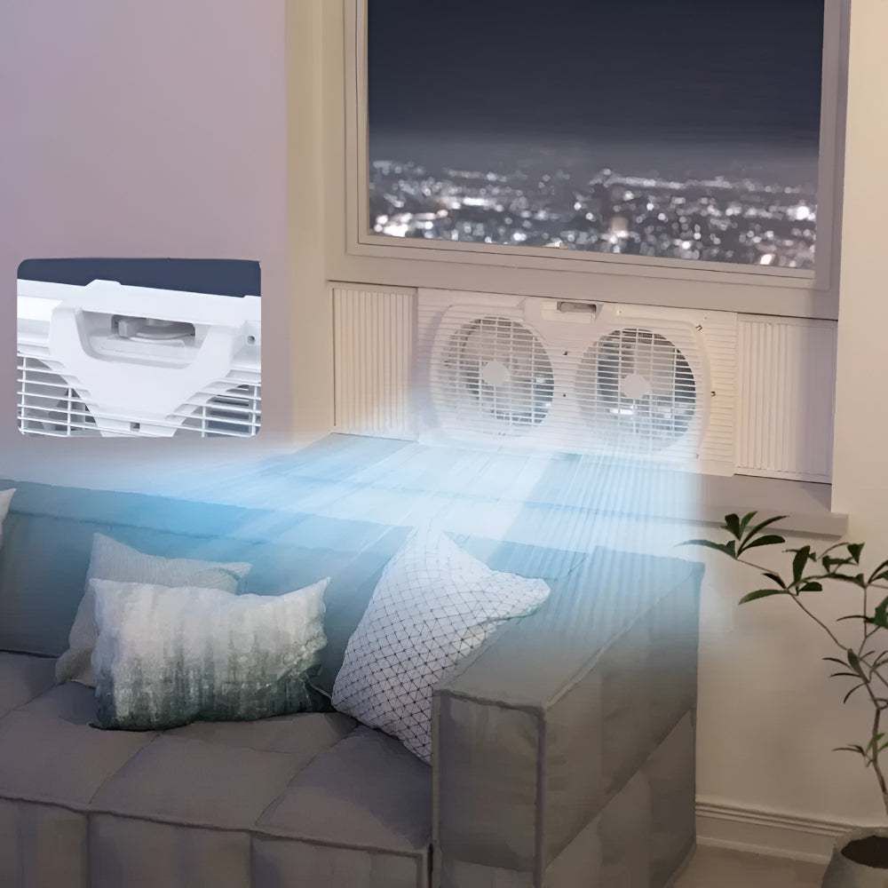 Condizionatore da Finestra con Ventilatore Doppio e Facile da Pulire