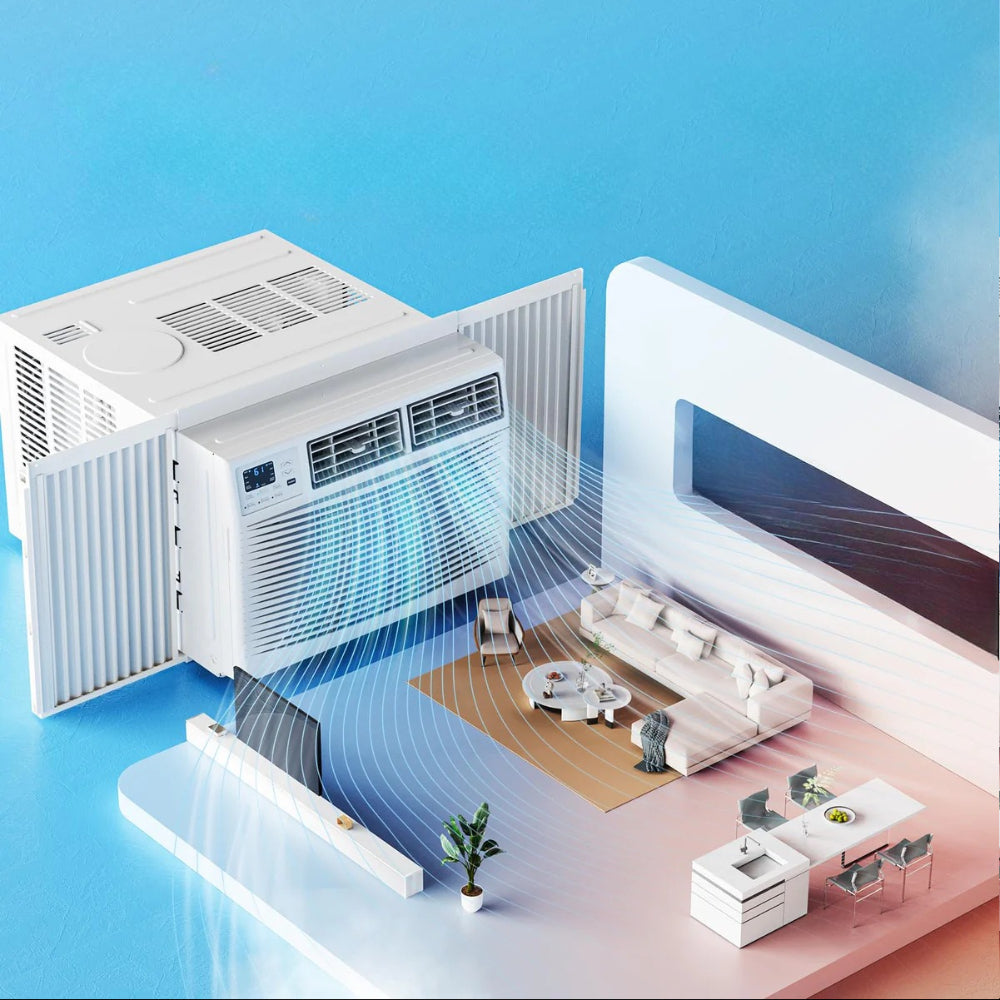 Aire acondicionado portátil para ventana 12000 BTU con temporizador