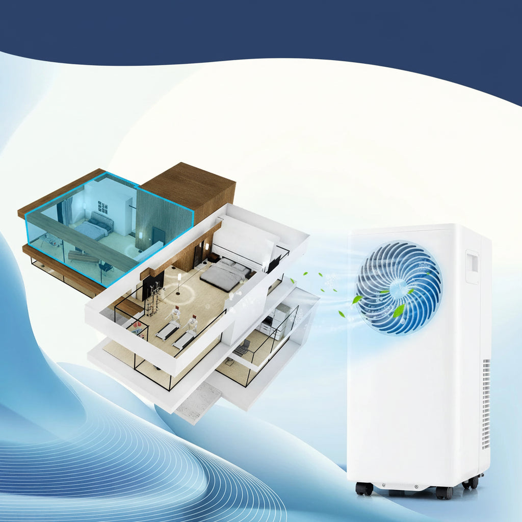 Portable Air Conditioner Cooling Home 8200 BTU 3 in 1