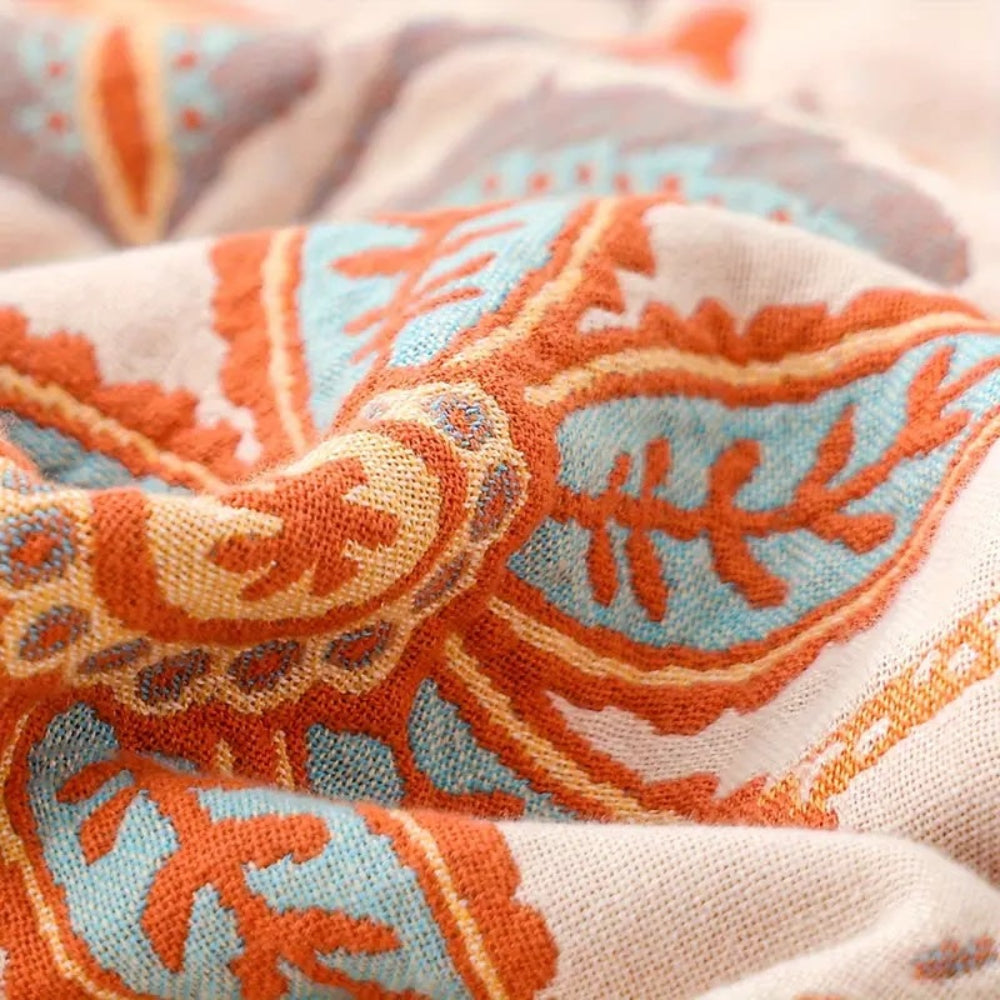 Coperta Letto Boho Floreale per Arredare il Divano Plaid Decorativo