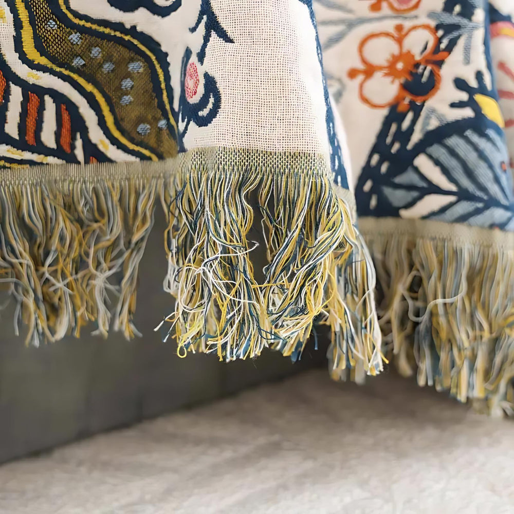 Coperta Letto Floreale per Arredo Divano Plaid Decorativo Reversibile