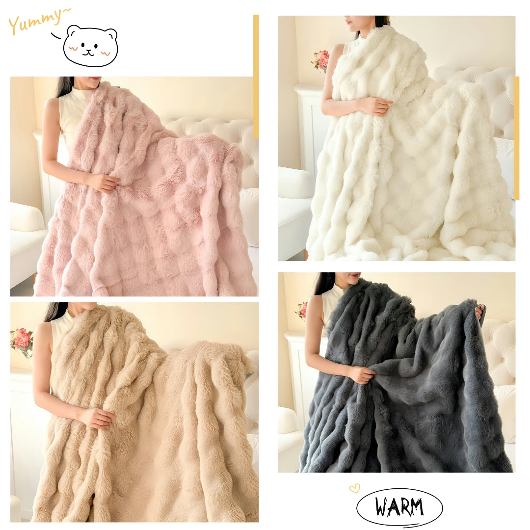Synthetic Fur Blanket Warm Faux Fur Blanket