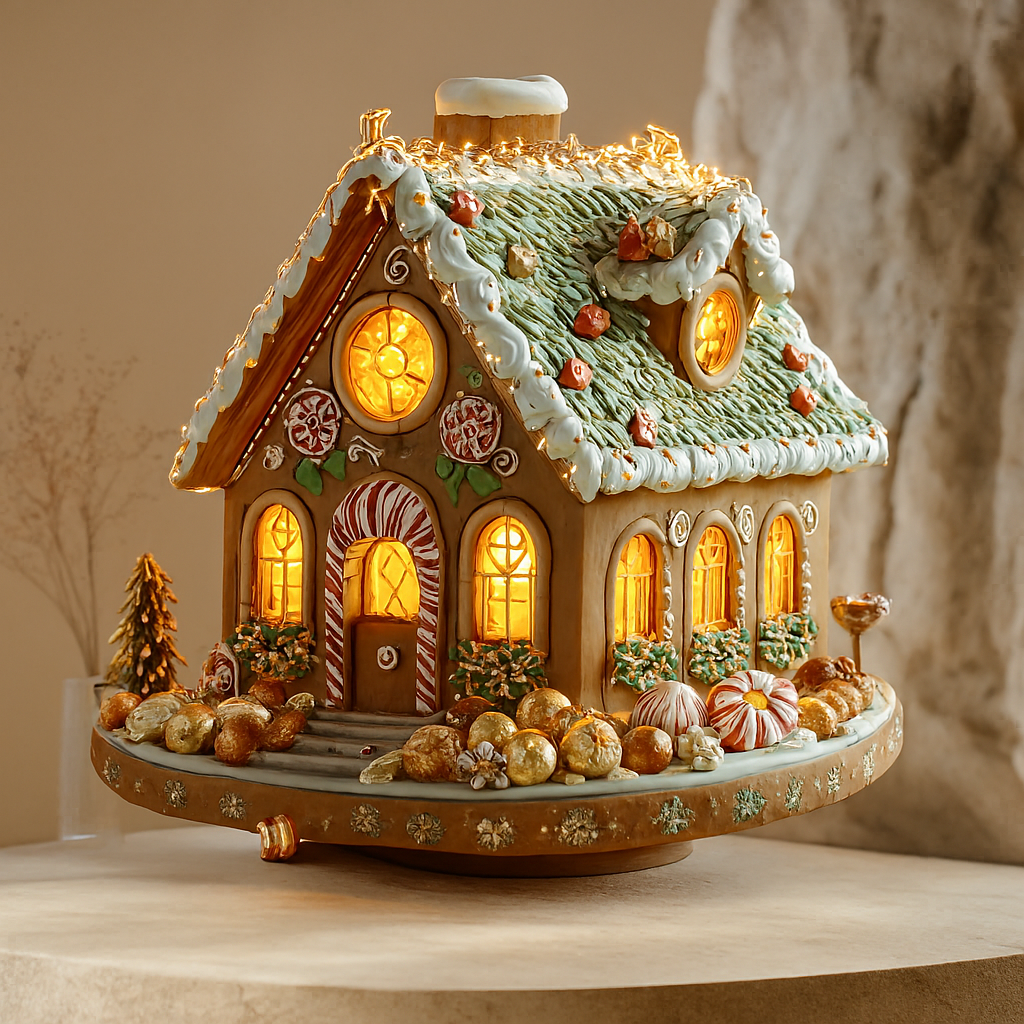 BohoGinger - Casa de Biscoito de Gengibre em Acrílico Decoração de Natal