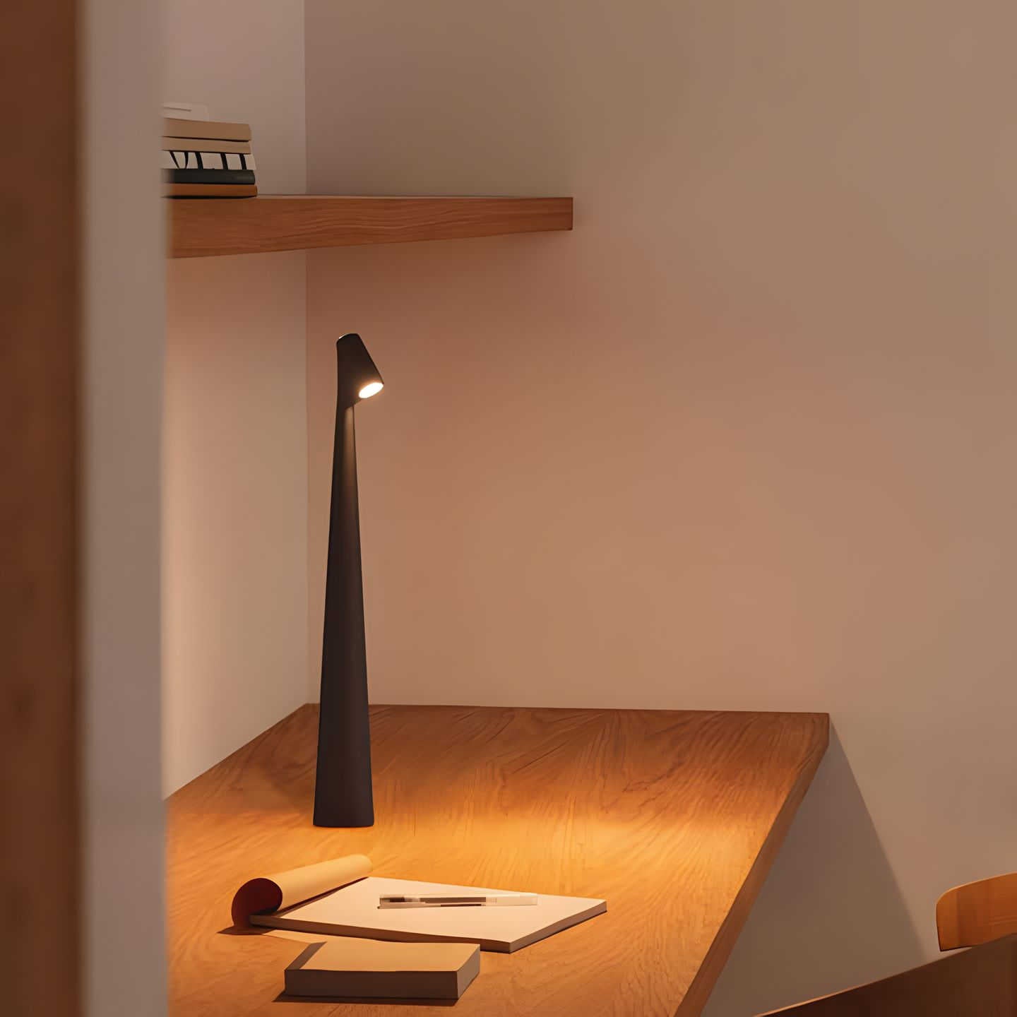 LunaSlim Elegante Lampada da Tavolo con Funzionalità Wireless