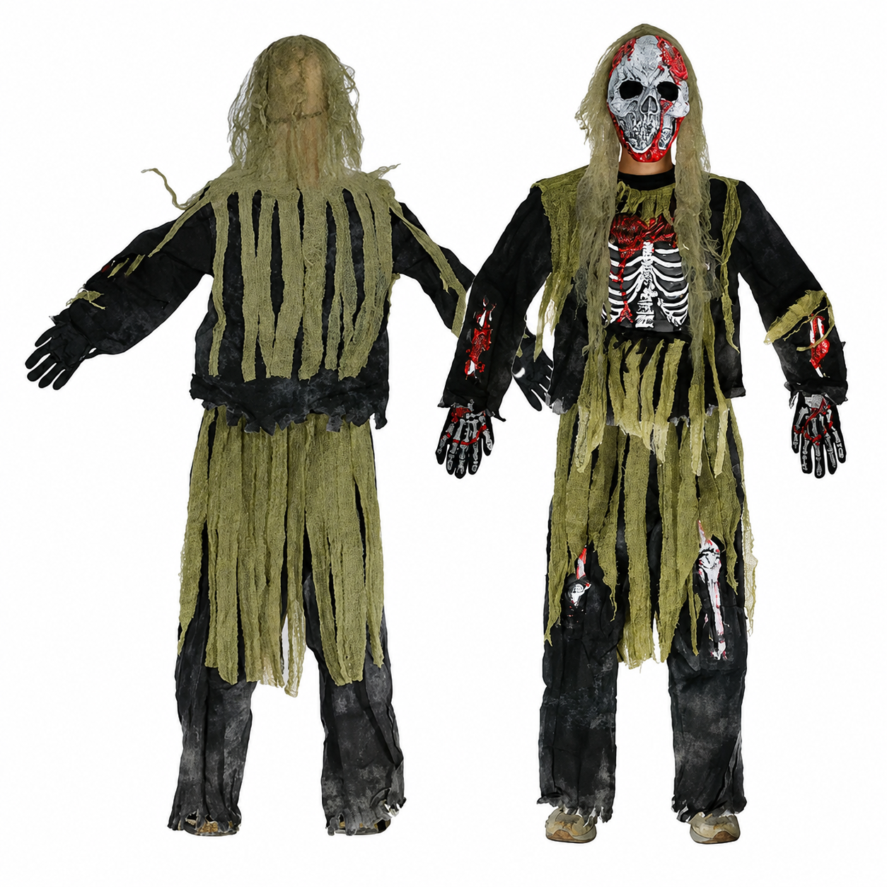Costume di Halloween per Bambino Scheletro Zombie Horror