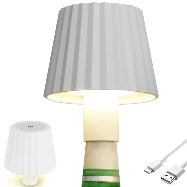 EcoGlow - LED Fles Tafellamp met Duurzaam Design & Warme Verlichting