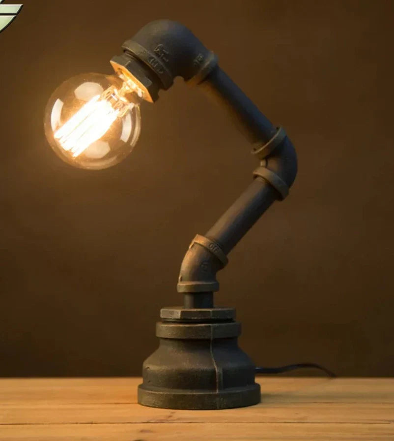 LumiIron – Industrial Retro Table Lamp made of Iron, Creative Loft Lamp in Vintage Style