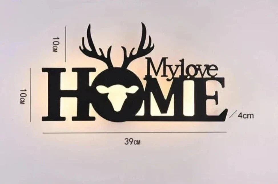 LetterGlow - Lâmpada de Letras LED Moderna para Montagem na Parede – Iluminação Decorativa