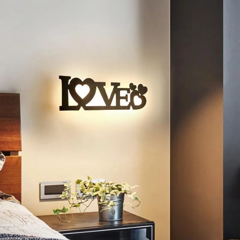 LetterGlow - Lâmpada de Letras LED Moderna para Montagem na Parede – Iluminação Decorativa