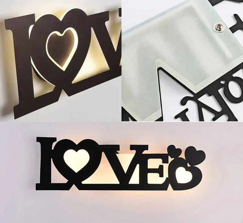 LetterGlow - Lâmpada de Letras LED Moderna para Montagem na Parede – Iluminação Decorativa
