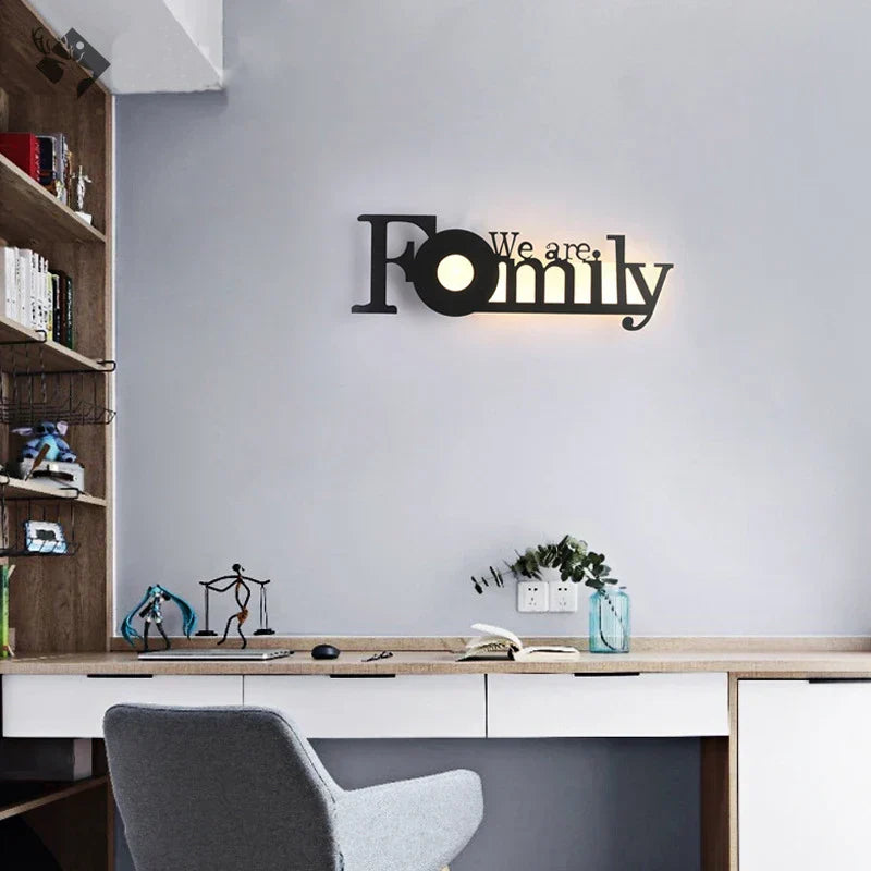 LetterGlow - Lâmpada de Letras LED Moderna para Montagem na Parede – Iluminação Decorativa