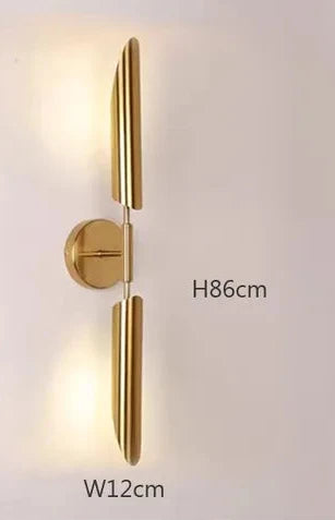 GoldenGlow – Minimalist LED Wall Lamp for Living & Bedroom