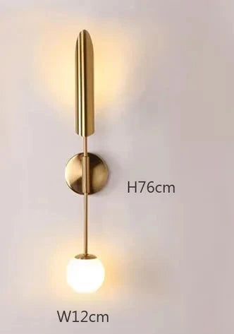 GoldenGlow – Minimalist LED Wall Lamp for Living & Bedroom