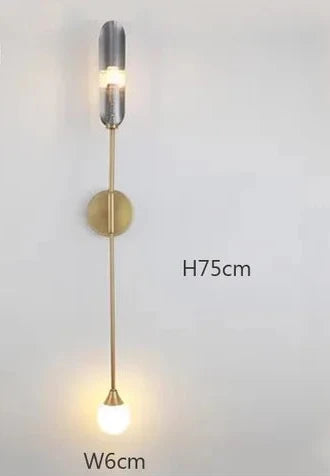 GoldenGlow – Minimalist LED Wall Lamp for Living & Bedroom