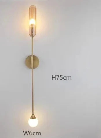 GoldenGlow – Minimalist LED Wall Lamp for Living & Bedroom