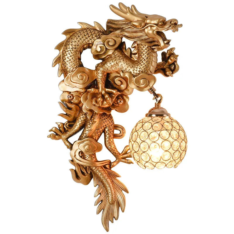 DragonPhoenix - Luxury Dragon and Phoenix Wall Lamp Decorative Lighting