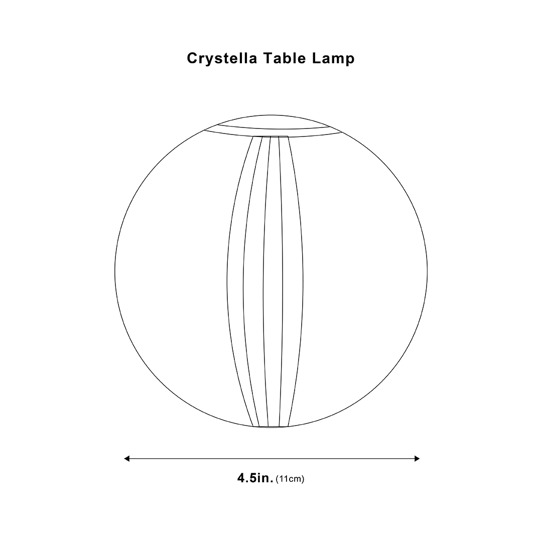 Candeeiro de mesa Crystella