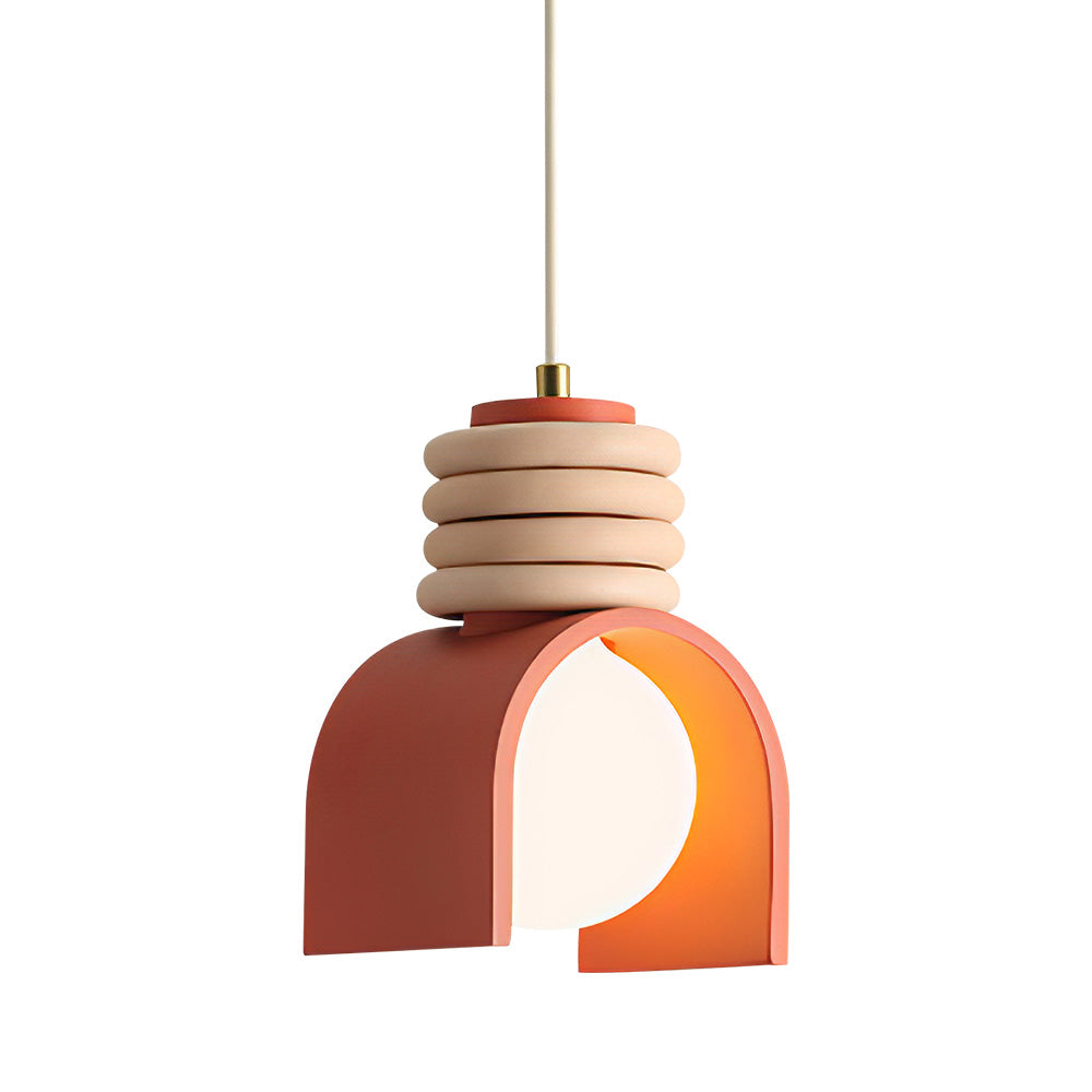 Lampada a sospensione in resina crema stile francese
