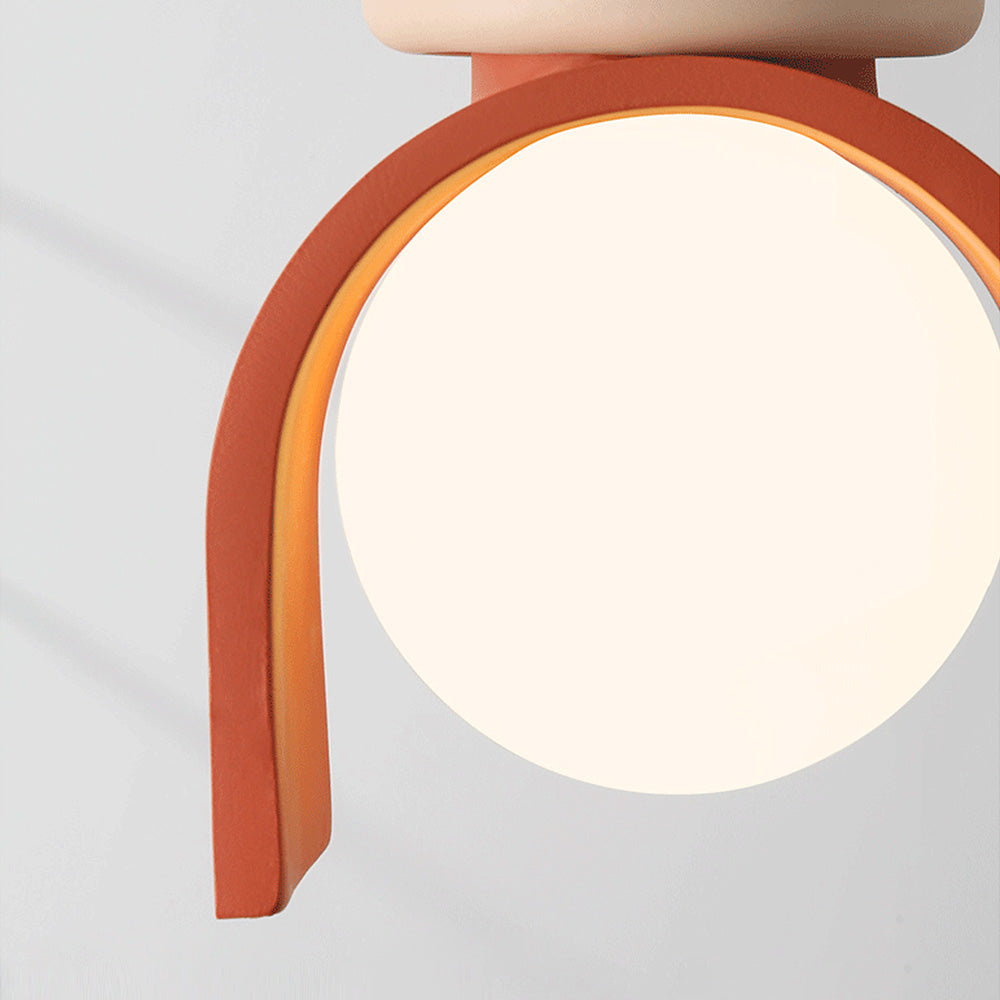Lampada a sospensione in resina crema stile francese