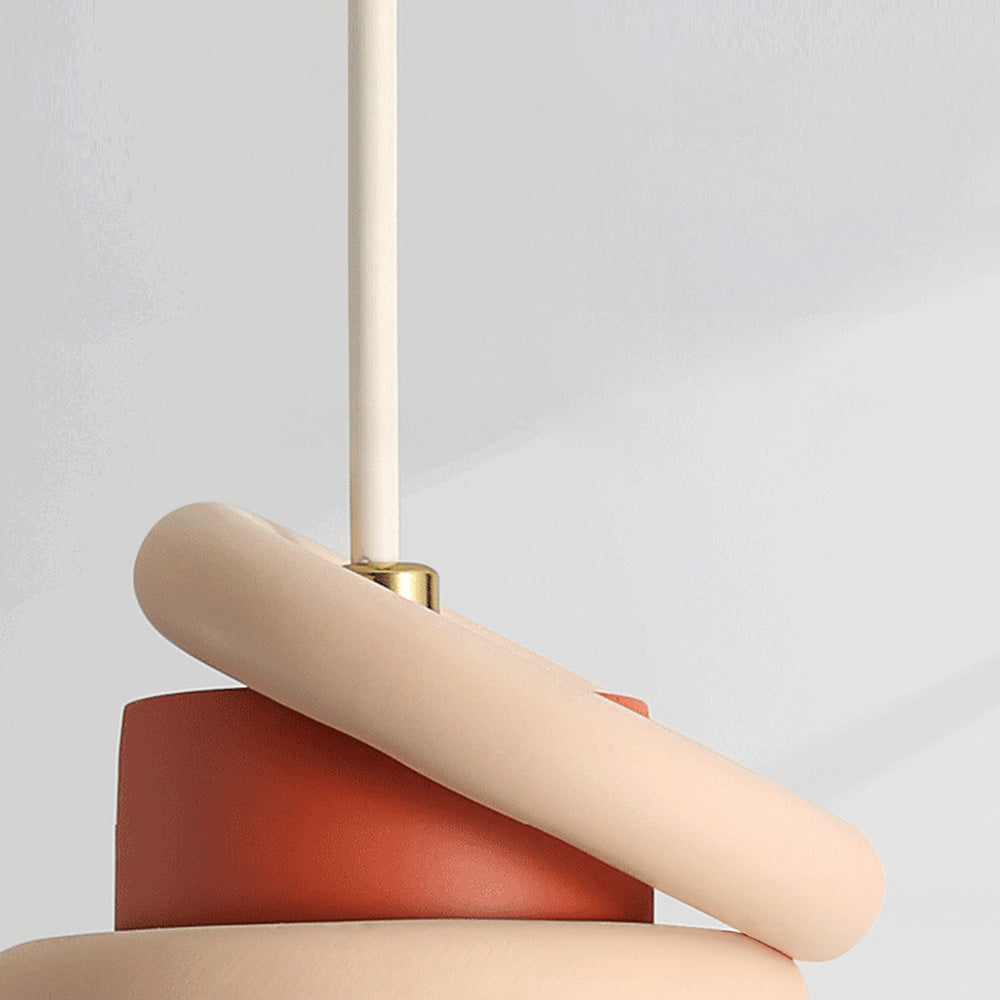 Lampada a sospensione in resina crema stile francese