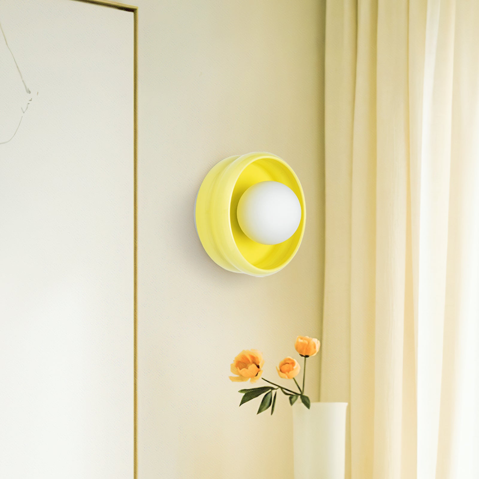 Lámpara de pared cerámica sencilla moderna a rayas