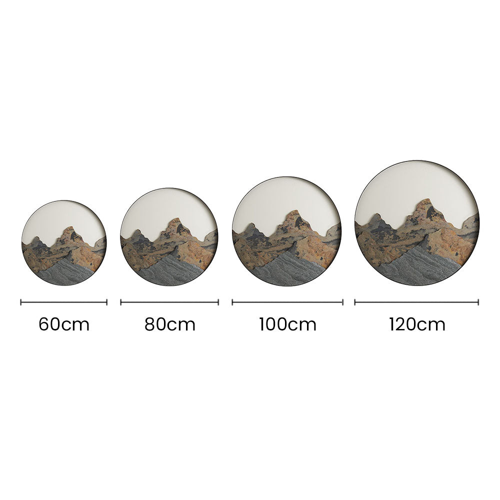 Lámpara de pared redonda LED estilo chino de montaña