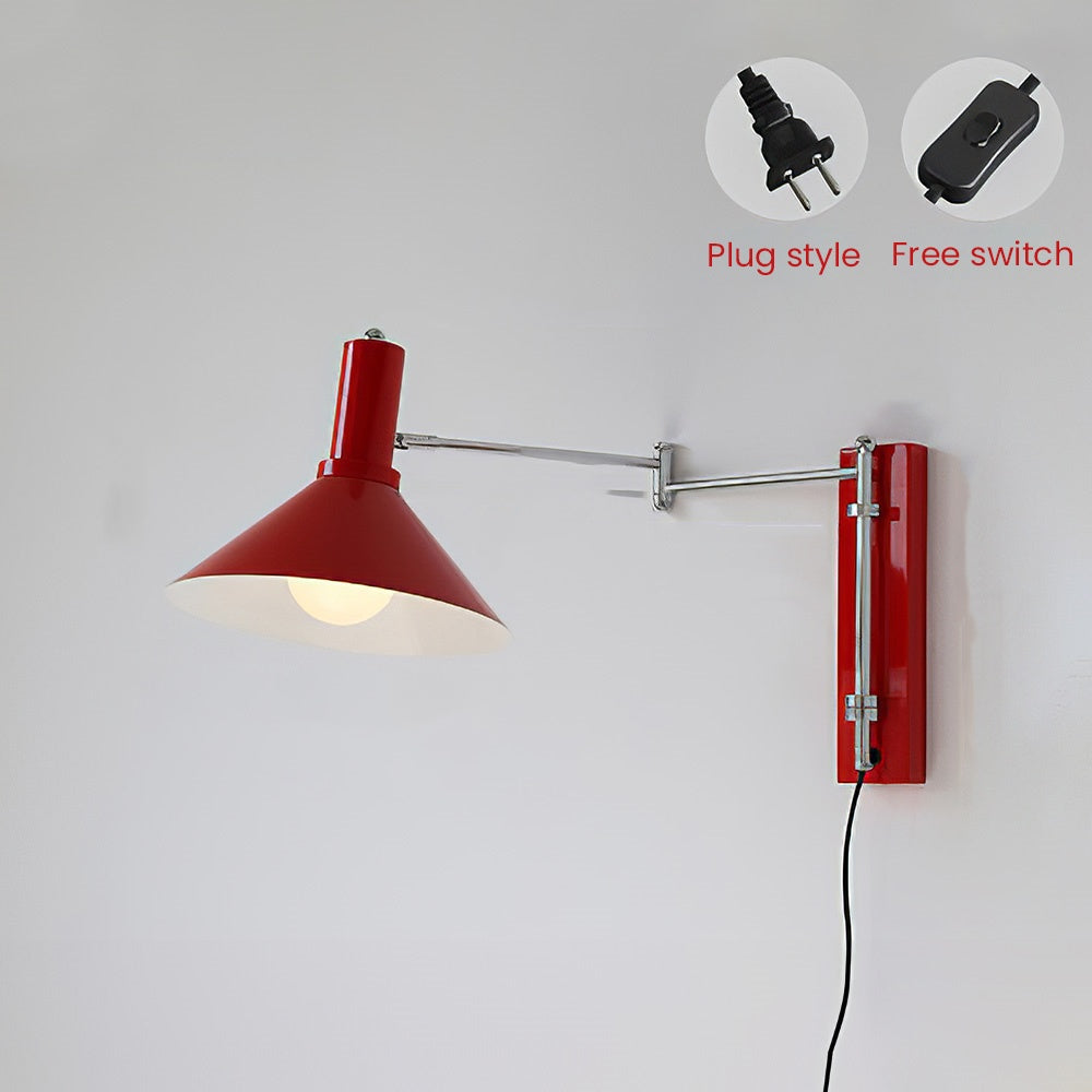 Lámpara de pared de hierro giratoria moderna